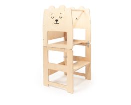 Tour d'Observation Montessori Kitchen Tower Bear Natural1