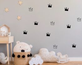Box sticker couronne noir