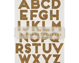 autocollants alphabet paillettes dorees