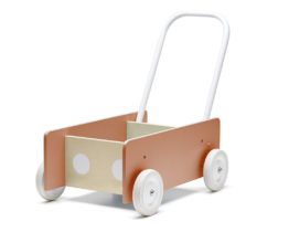 POUSSETTE EN BOIS ABRICOT FONCE