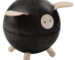 Plantoys Tirelire cochon noir