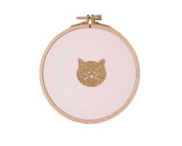silly billy CADRE 10CM CHAT ROSE DORE