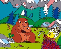 Editions lito Grands coloriages Animaux à la montagne
