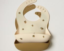 Konges PACK DE 2 BAVOIRS BÉBÉ SILICONE CITRONS