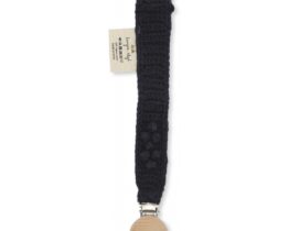 konges slojd - attache sucette tricoté navy
