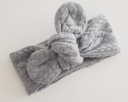 les noeuds de maman - bandeau torsade gris