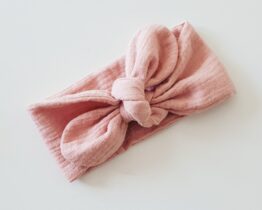 les noeuds de maman - bandeau vieux rose