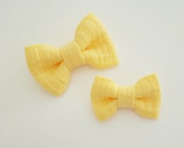 les noeuds de maman - noeud dg jaune pastel